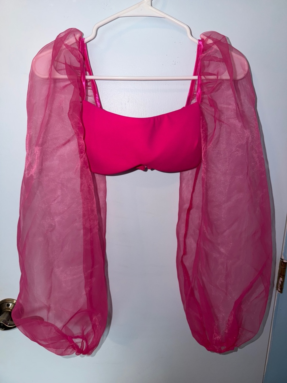 Nookie Bright Hot Pink Spaghetti Strap Top - Picture 3 of 5